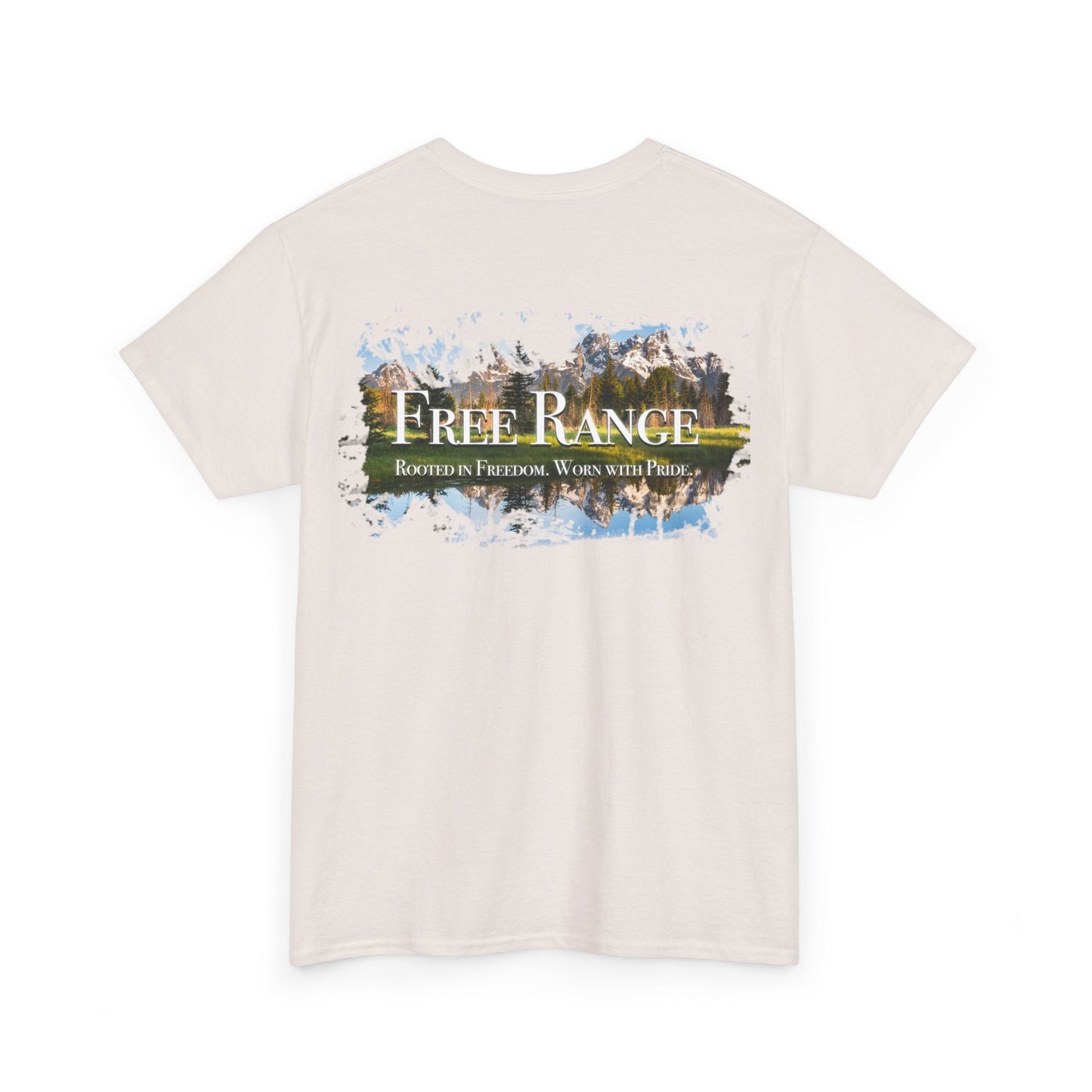 Unisex Heavy Cotton Tee - Free Range, Nature Lover Gift, Casual Top, Adventure Gear, Outdoor Enthusiast Apparel