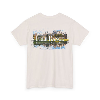 Unisex Heavy Cotton Tee - Free Range, Nature Lover Gift, Casual Top, Adventure Gear, Outdoor Enthusiast Apparel