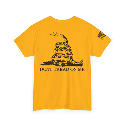 Patriotic Unisex Heavy Cotton Tee, Vintage American Tee, Freedom Shirt, Independence Day Gift, Political Statement Tee, Gadsden Flag Shirt