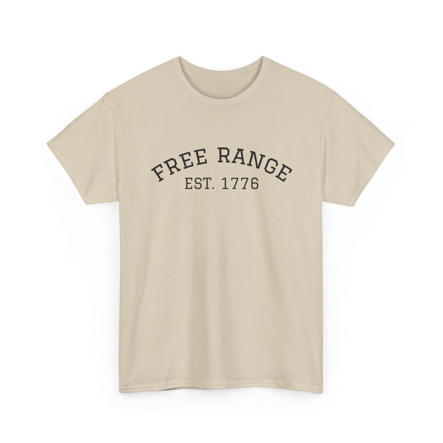 Unisex Heavy Cotton Tee - Free Range, Nature Lover Gift, Casual Top, Adventure Gear, Outdoor Enthusiast Apparel