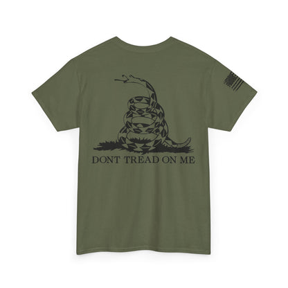 Patriotic Unisex Heavy Cotton Tee, Vintage American Tee, Freedom Shirt, Independence Day Gift, Political Statement Tee, Gadsden Flag Shirt