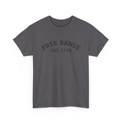 Unisex Heavy Cotton Tee - Free Range, Nature Lover Gift, Casual Top, Adventure Gear, Outdoor Enthusiast Apparel