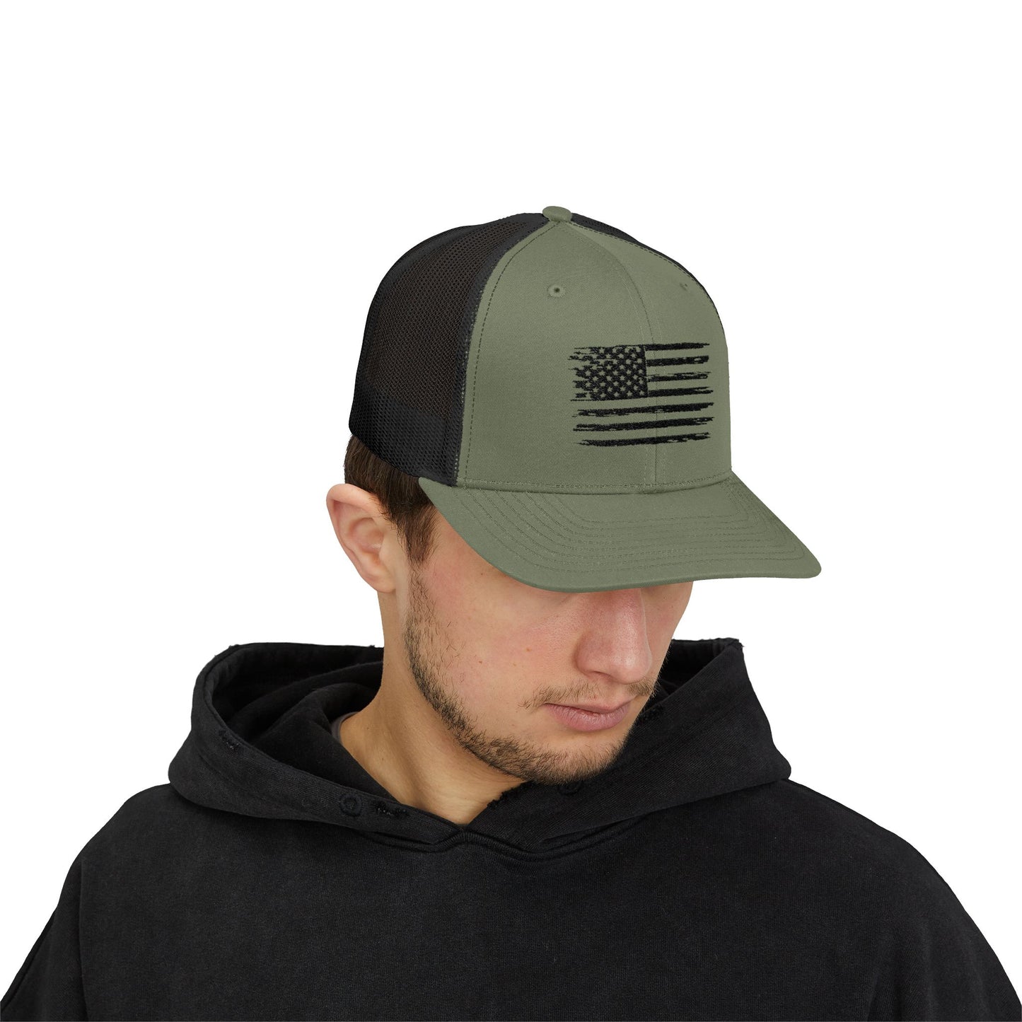 American Flag Snapback Trucker Cap