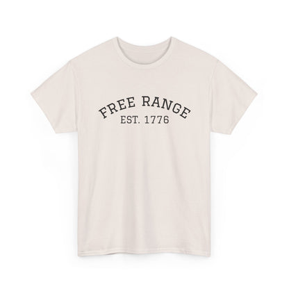 Unisex Heavy Cotton Tee - Free Range, Nature Lover Gift, Casual Top, Adventure Gear, Outdoor Enthusiast Apparel